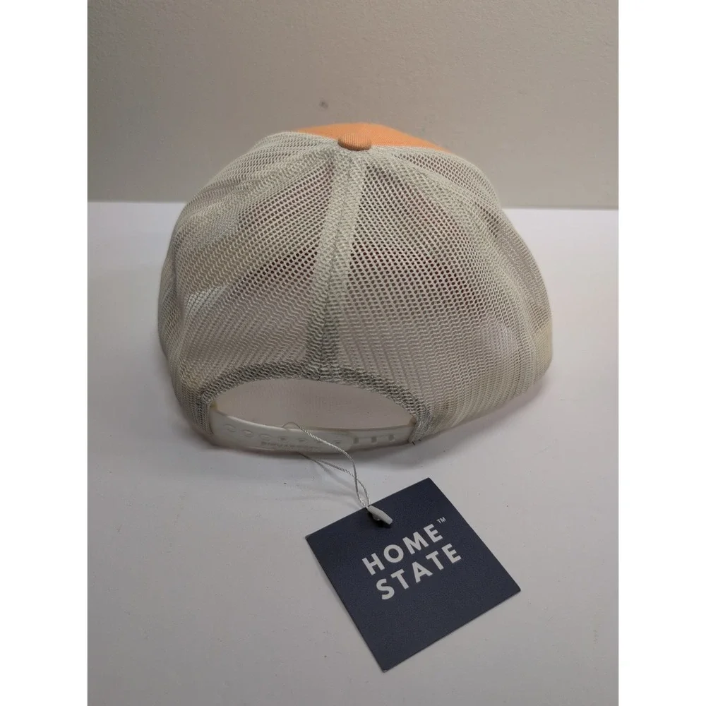 Peach Mississippi Snapback Trucker Hat Orange  Embroidered Mesh Richardson New